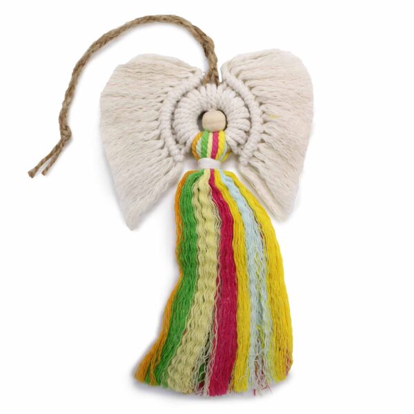 Macrame Angel - Arcoiris