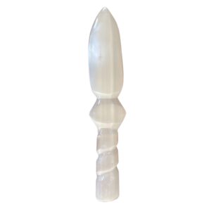 Cuchillo Ritual Selenite Lrg - Espiral (25cm)