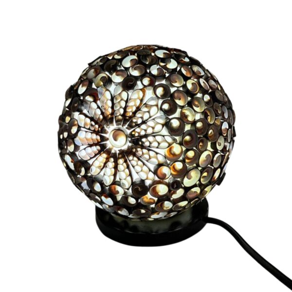 Lámpara Boho Sea Shell - Globo Twist Chocolate - 15cm