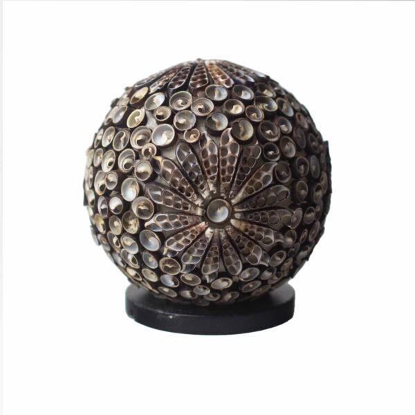 Lámpara Boho Sea Shell - Globo Twist Chocolate - 15cm