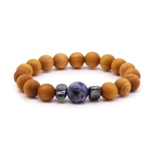 Pulsera de Cedro - Chakra Garganta - Sodalita