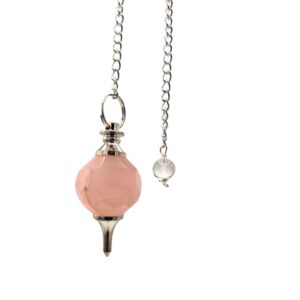 Facted Gemstone Pendulum - Rose Quartz